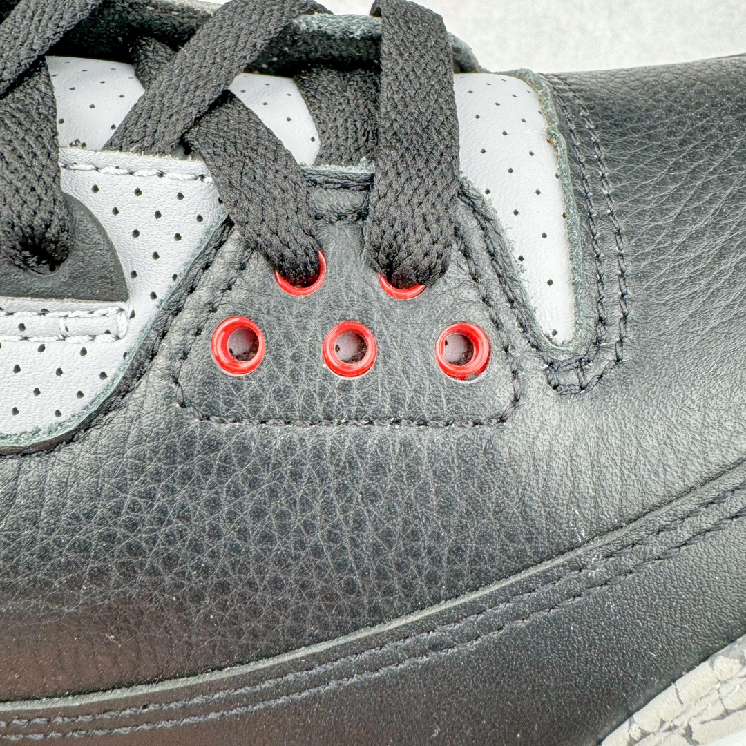 图片[17]-＃GX纯原 Air Jordan AJ3 Retro 复刻黑水泥 DN3707-010 圈内最强三代系列 匠心打造 开发时长超过半年 目前可过各类鉴定或无法鉴定 裸鞋随便操作 全套原纸板楦头开发 原厂大底磨具加持立体防滑纹理 原装可视Air Sole气垫 原汁原味最完美的三代版型 唯一正确鞋头趴度弧度高度鞋身腰线 原厂TPU彩虹扎染后跟饰片 正确内里反口里网布 皮料菱角分明不变形无多余毛边 广东原厂zp同批次手工大底描漆拉丝 市场唯一原厂鞋扣模具 原厂织唛标 原厂飞人电绣工艺 尾指中部跳三针 独家绑鞋带手法 印刷中底布 四线拉帮 米色美纹纸贴合固定 进口港宝加持 后跟自然饱满 全鞋荧光划线卡点 追求极致完美 每一双都是工艺品 多重QC质检 超越公司货的品控标准 实实在在的免检产品 尺码：40 40.5 41 42 42.5 43 44 44.5 45 45.5 46 47.5 48.5-选品中心
