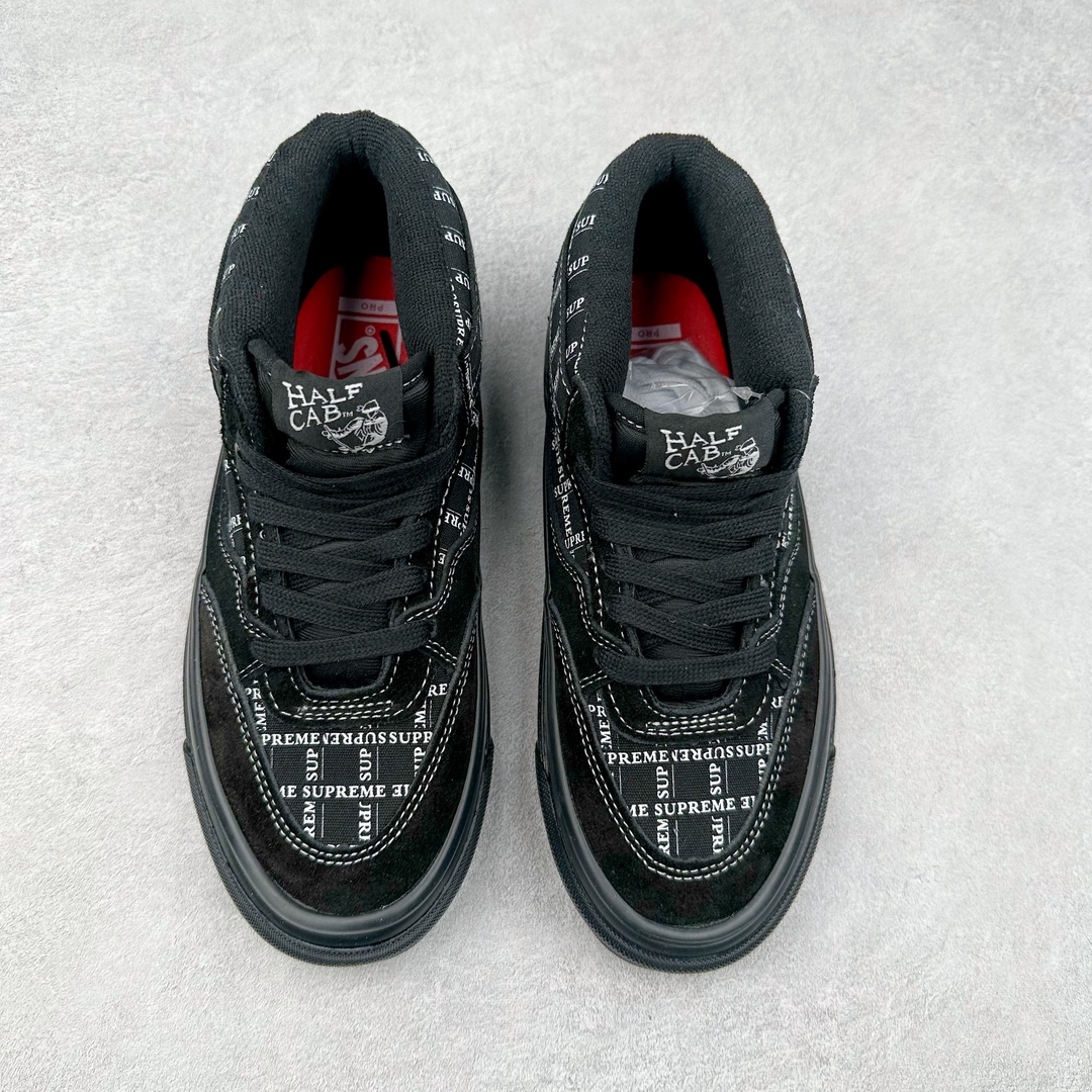 图片[2]-Supreme x Vans Half Cab Pro Skate 美式复古防滑耐磨休闲中帮滑板鞋 黑色货号：VN0A3QPH2YW 白灰货号：VN0A3QPH2YV1 尺码：36 36.5 37 38 38.5 39 40 40.5 41 42 42.5 43 44-选品中心