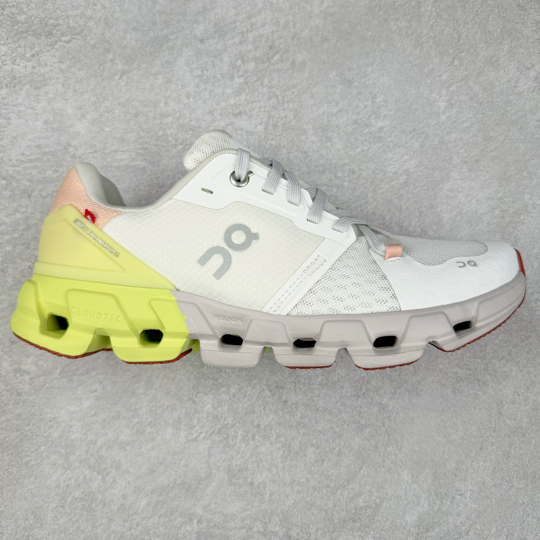 ＃GX On Cloudflyer 4 昂跑减震生活休闲鞋 此运动品牌 开创于2010年 缓震着陆、强效回弹、轻柔质感的设计构思始终是ON研制关键 与此同时基于“为全球提供革新性的跑步感受”信念 陆续推出了多款跑鞋及其以专业运动人体跑步工程学为设计关键的功能性跑步服饰设备 让跑者不费力气地畅快畅跑 尺码：36 36.5 37.5 38 38.5 39 40 40.5 41 42 42.5 43 44 44.5 45-选品中心