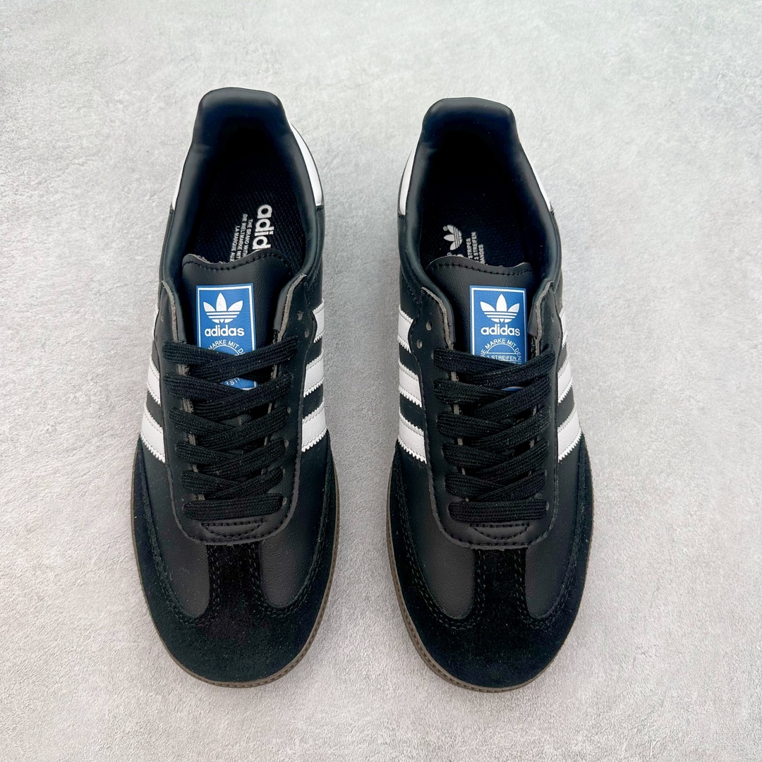 图片[2]-＃特价福利 AD Original Samba OG/Gazelle Indoor Trainers 复古经典轻便板鞋 口碑大厂出品 品控大底版型不断改良更新 全套原纸板楦头开发 确保原汁原味 完美呈现桑巴版型 一比一鞋头弧度高度鞋身弧度 此版本只针对中端市场 皮料材质有所更替 其他数据细节工艺流程均保持一致 绝不口嗨 细节品控鞋型随意对比 正确烫金高频细节 原装纳米超迁皮料 独家私模橡胶大底 原盒原配 这款桑巴鞋展示了高质量的工艺 带有装饰的超锁缝制和无缝的手感 柔软、柔软的皮革造型和标志性的3条纹完成了精致的外观 正规合身鞋带 鞋面上有绒面鞋垫 橡胶鞋底 享受正畸套筒软感 自50年代首次亮相以来就一直在赢得粉丝的青睐 尺码：36 36.5 37.5 38 38.5 39 40 40.5 41 42 42.5 43 44 44.5 45-选品中心