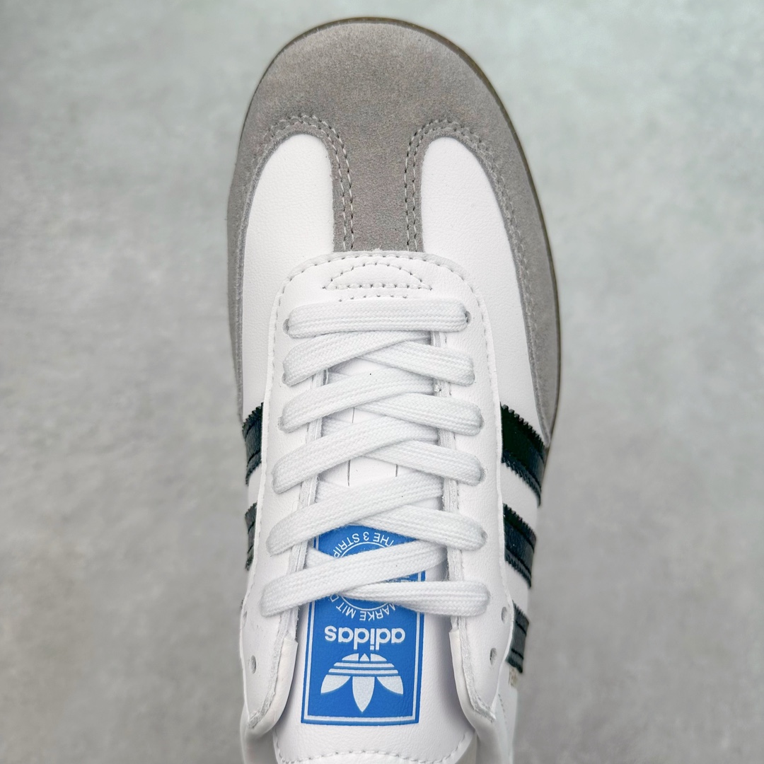 图片[4]-＃特价福利 AD Original Samba OG/Gazelle Indoor Trainers 复古经典轻便板鞋 口碑大厂出品 品控大底版型不断改良更新 全套原纸板楦头开发 确保原汁原味 完美呈现桑巴版型 一比一鞋头弧度高度鞋身弧度 此版本只针对中端市场 皮料材质有所更替 其他数据细节工艺流程均保持一致 绝不口嗨 细节品控鞋型随意对比 正确烫金高频细节 原装纳米超迁皮料 独家私模橡胶大底 原盒原配 这款桑巴鞋展示了高质量的工艺 带有装饰的超锁缝制和无缝的手感 柔软、柔软的皮革造型和标志性的3条纹完成了精致的外观 正规合身鞋带 鞋面上有绒面鞋垫 橡胶鞋底 享受正畸套筒软感 自50年代首次亮相以来就一直在赢得粉丝的青睐 尺码：36 36.5 37.5 38 38.5 39 40 40.5 41 42 42.5 43 44 44.5 45-选品中心