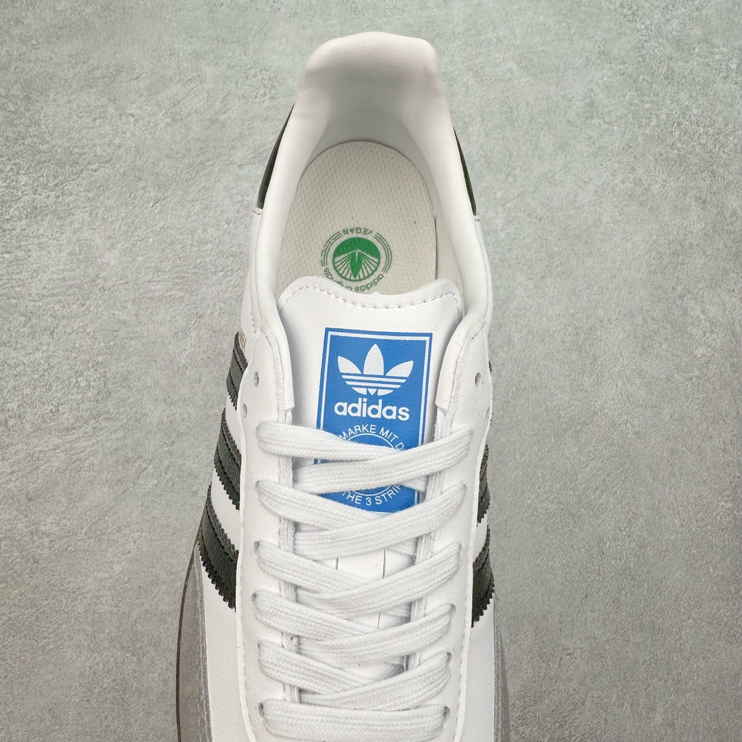 图片[5]-＃特价福利 AD Original Samba OG/Gazelle Indoor Trainers 复古经典轻便板鞋 口碑大厂出品 品控大底版型不断改良更新 全套原纸板楦头开发 确保原汁原味 完美呈现桑巴版型 一比一鞋头弧度高度鞋身弧度 此版本只针对中端市场 皮料材质有所更替 其他数据细节工艺流程均保持一致 绝不口嗨 细节品控鞋型随意对比 正确烫金高频细节 原装纳米超迁皮料 独家私模橡胶大底 原盒原配 这款桑巴鞋展示了高质量的工艺 带有装饰的超锁缝制和无缝的手感 柔软、柔软的皮革造型和标志性的3条纹完成了精致的外观 正规合身鞋带 鞋面上有绒面鞋垫 橡胶鞋底 享受正畸套筒软感 自50年代首次亮相以来就一直在赢得粉丝的青睐 尺码：36 36.5 37.5 38 38.5 39 40 40.5 41 42 42.5 43 44 44.5 45-选品中心