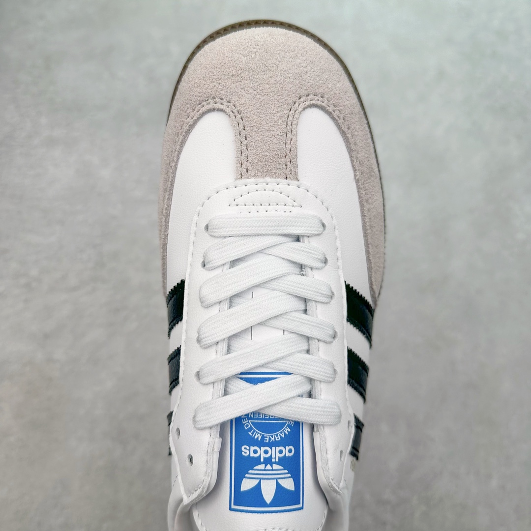 图片[4]-＃特价福利 AD Original Samba OG/Gazelle Indoor Trainers 复古经典轻便板鞋 口碑大厂出品 品控大底版型不断改良更新 全套原纸板楦头开发 确保原汁原味 完美呈现桑巴版型 一比一鞋头弧度高度鞋身弧度 此版本只针对中端市场 皮料材质有所更替 其他数据细节工艺流程均保持一致 绝不口嗨 细节品控鞋型随意对比 正确烫金高频细节 原装纳米超迁皮料 独家私模橡胶大底 原盒原配 这款桑巴鞋展示了高质量的工艺 带有装饰的超锁缝制和无缝的手感 柔软、柔软的皮革造型和标志性的3条纹完成了精致的外观 正规合身鞋带 鞋面上有绒面鞋垫 橡胶鞋底 享受正畸套筒软感 自50年代首次亮相以来就一直在赢得粉丝的青睐 尺码：36 36.5 37.5 38 38.5 39 40 40.5 41 42 42.5 43 44 44.5 45-选品中心