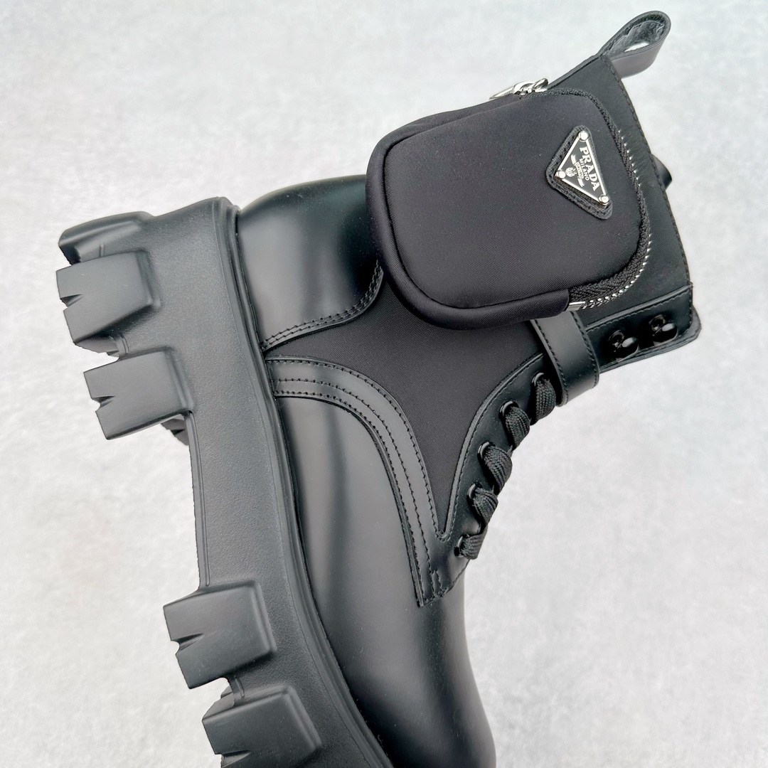 图片[6]-＃GD广顶 PRADA 普拉达秋冬时尚潮流松糕底厚底骑士靴短靴 鞋型秀气大方 三角标加持 高级感拉满 无论日常通勤还是小场合都能穿出气场意大利著名的奢侈品品牌 普拉达这款牛皮面演绎prada式的黑暗优雅风情 鞋头很是秀气 鞋楦的复古与时尚平衡的非常好 没有平时别的款式的呆板整体是休闲时尚风 风格简约大方 舒适轻便 小牛皮鞋面超级软触感亲肤而光滑 很显质感也很好打理 设计摆脱路人感 打破沉闷单调 真的超级清秀百搭 而且这款增高效果一绝 特别有英伦风但又不是太过于复古的也很符合都市年轻人的审美 尺码：35 36 37 38 39 40 41-选品中心