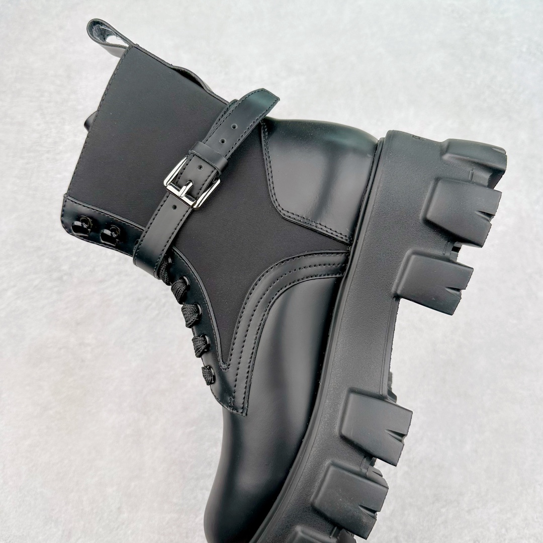 图片[7]-＃GD广顶 PRADA 普拉达秋冬时尚潮流松糕底厚底骑士靴短靴 鞋型秀气大方 三角标加持 高级感拉满 无论日常通勤还是小场合都能穿出气场意大利著名的奢侈品品牌 普拉达这款牛皮面演绎prada式的黑暗优雅风情 鞋头很是秀气 鞋楦的复古与时尚平衡的非常好 没有平时别的款式的呆板整体是休闲时尚风 风格简约大方 舒适轻便 小牛皮鞋面超级软触感亲肤而光滑 很显质感也很好打理 设计摆脱路人感 打破沉闷单调 真的超级清秀百搭 而且这款增高效果一绝 特别有英伦风但又不是太过于复古的也很符合都市年轻人的审美 尺码：35 36 37 38 39 40 41-选品中心