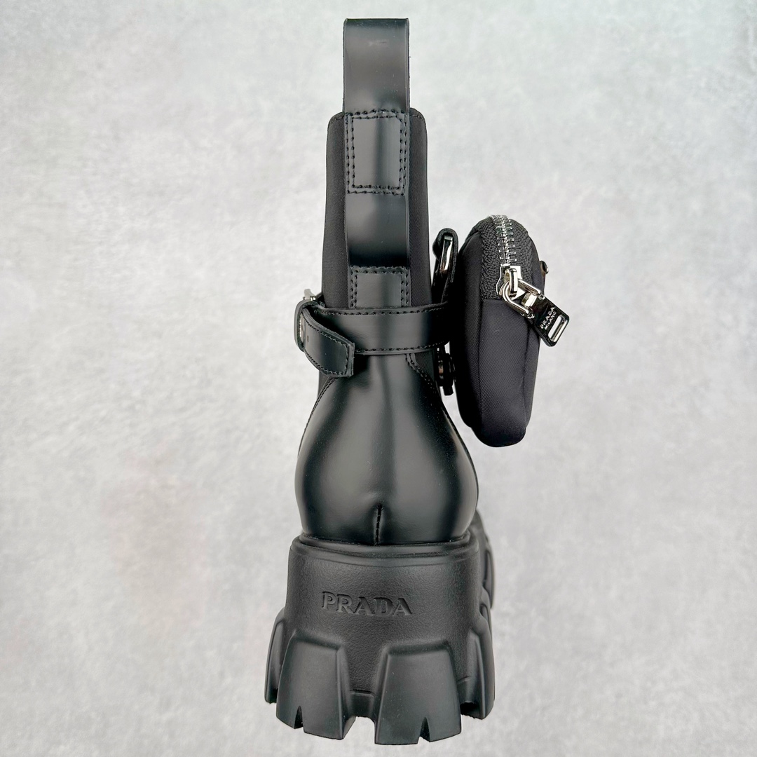 图片[8]-＃GD广顶 PRADA 普拉达秋冬时尚潮流松糕底厚底骑士靴短靴 鞋型秀气大方 三角标加持 高级感拉满 无论日常通勤还是小场合都能穿出气场意大利著名的奢侈品品牌 普拉达这款牛皮面演绎prada式的黑暗优雅风情 鞋头很是秀气 鞋楦的复古与时尚平衡的非常好 没有平时别的款式的呆板整体是休闲时尚风 风格简约大方 舒适轻便 小牛皮鞋面超级软触感亲肤而光滑 很显质感也很好打理 设计摆脱路人感 打破沉闷单调 真的超级清秀百搭 而且这款增高效果一绝 特别有英伦风但又不是太过于复古的也很符合都市年轻人的审美 尺码：35 36 37 38 39 40 41-选品中心
