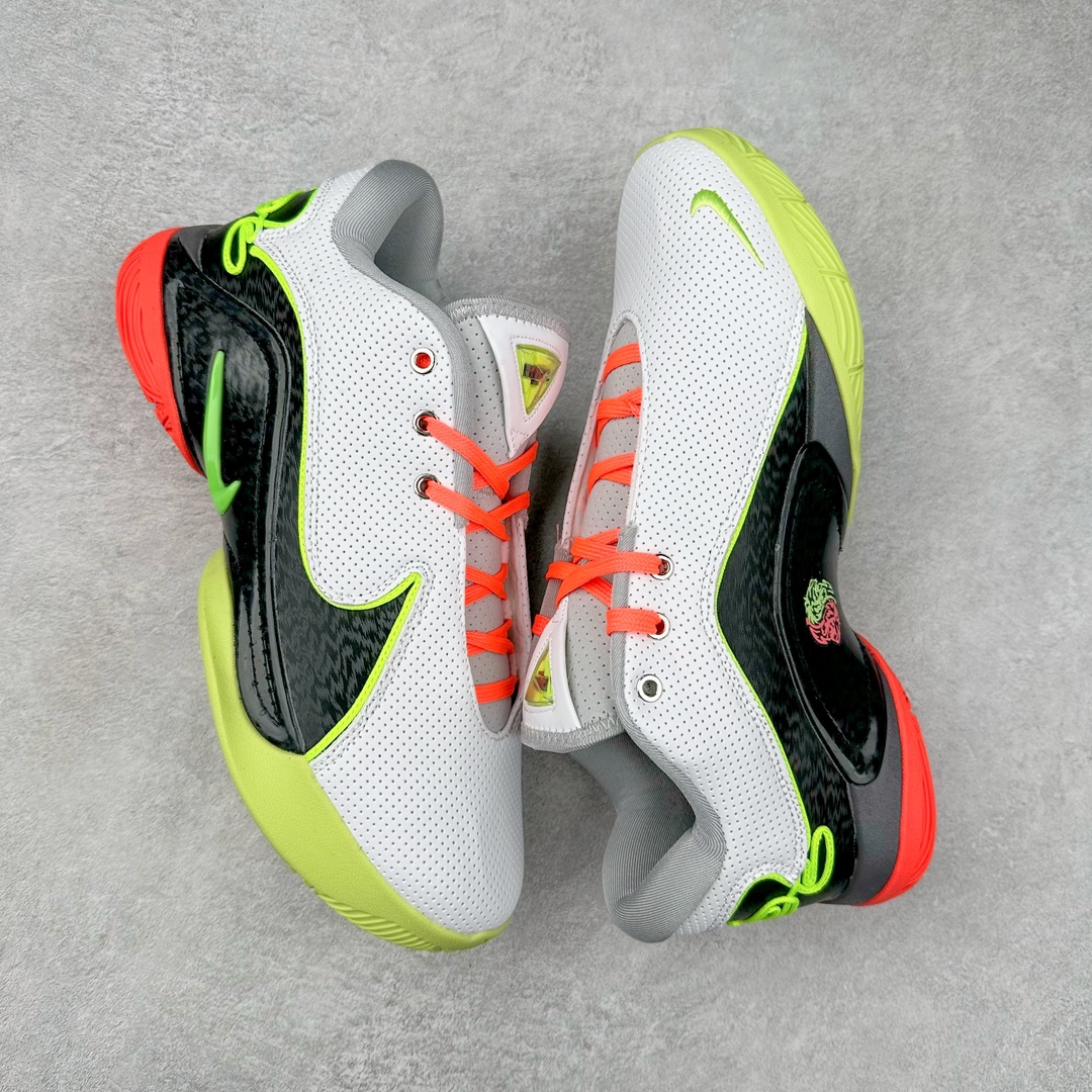 图片[3]-NK LeBron XXII 詹姆斯22代签名实战篮球鞋 FZ1095-102 采用全新中足鞋鞍翼结构，作为护栏保护的同时提供自然的控制感和稳定性，令下一代运动员能够自信锁定、起跳并突破极限。该鞋款中底还采用了Cushlon 2.0泡绵，以提升每一步的舒适感受，同时后掌与前掌的Air Zoom技术确保强劲的推进力和柔软的落地感。低帮设计助力运动员保持场地感，在维持控制的同时能够毫无拘束地移动。外底，包括抓地区域，专为支持关键动作而设计，例如勒布朗的试探步、反向转身、起跳和后撤步。LeBron XXII融合了性能与奢华，采用优质材料、高性能结构和精致细节，旨在满足从硬木球场到好莱坞聚光灯下多种场地与场景的需求。勒布朗的个人风格贯穿整双鞋款，从受其设计影响获得启发的大胆、颠覆性配色，到融入后跟的个人签名，赋予鞋款独特又极具个人特色的质感。尺码：40 40.5 41 42 42.5 43 44 44.5 45 46-选品中心