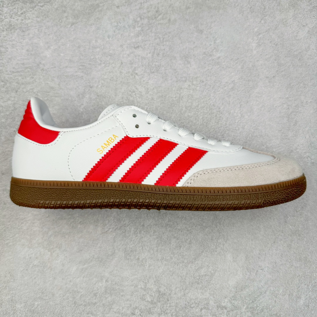 图片[4]-＃特价福利 AD Original Samba OG/Gazelle Indoor Trainers 复古经典轻便板鞋 口碑大厂出品 品控大底版型不断改良更新 全套原纸板楦头开发 确保原汁原味 完美呈现桑巴版型 一比一鞋头弧度高度鞋身弧度 此版本只针对中端市场 皮料材质有所更替 其他数据细节工艺流程均保持一致 绝不口嗨 细节品控鞋型随意对比 正确烫金高频细节 原装纳米超迁皮料 独家私模橡胶大底 原盒原配 这款桑巴鞋展示了高质量的工艺 带有装饰的超锁缝制和无缝的手感 柔软、柔软的皮革造型和标志性的3条纹完成了精致的外观 正规合身鞋带 鞋面上有绒面鞋垫 橡胶鞋底 享受正畸套筒软感 自50年代首次亮相以来就一直在赢得粉丝的青睐 尺码：36 36.5 37.5 38 38.5 39 40 40.5 41 42 42.5 43 44 44.5 45-选品中心