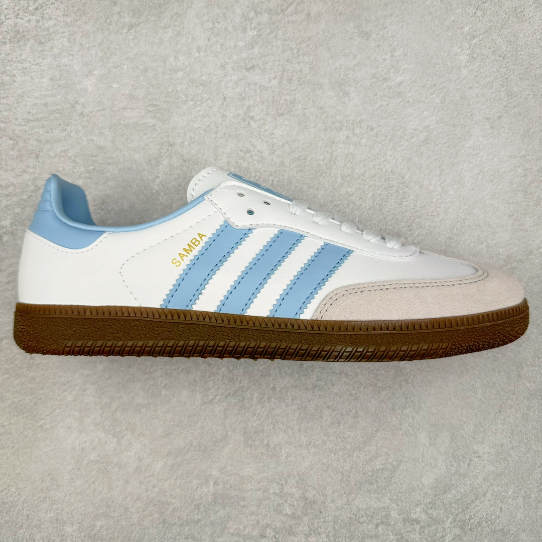 图片[6]-＃特价福利 AD Original Samba OG/Gazelle Indoor Trainers 复古经典轻便板鞋 口碑大厂出品 品控大底版型不断改良更新 全套原纸板楦头开发 确保原汁原味 完美呈现桑巴版型 一比一鞋头弧度高度鞋身弧度 此版本只针对中端市场 皮料材质有所更替 其他数据细节工艺流程均保持一致 绝不口嗨 细节品控鞋型随意对比 正确烫金高频细节 原装纳米超迁皮料 独家私模橡胶大底 原盒原配 这款桑巴鞋展示了高质量的工艺 带有装饰的超锁缝制和无缝的手感 柔软、柔软的皮革造型和标志性的3条纹完成了精致的外观 正规合身鞋带 鞋面上有绒面鞋垫 橡胶鞋底 享受正畸套筒软感 自50年代首次亮相以来就一直在赢得粉丝的青睐 尺码：36 36.5 37.5 38 38.5 39 40 40.5 41 42 42.5 43 44 44.5 45-选品中心