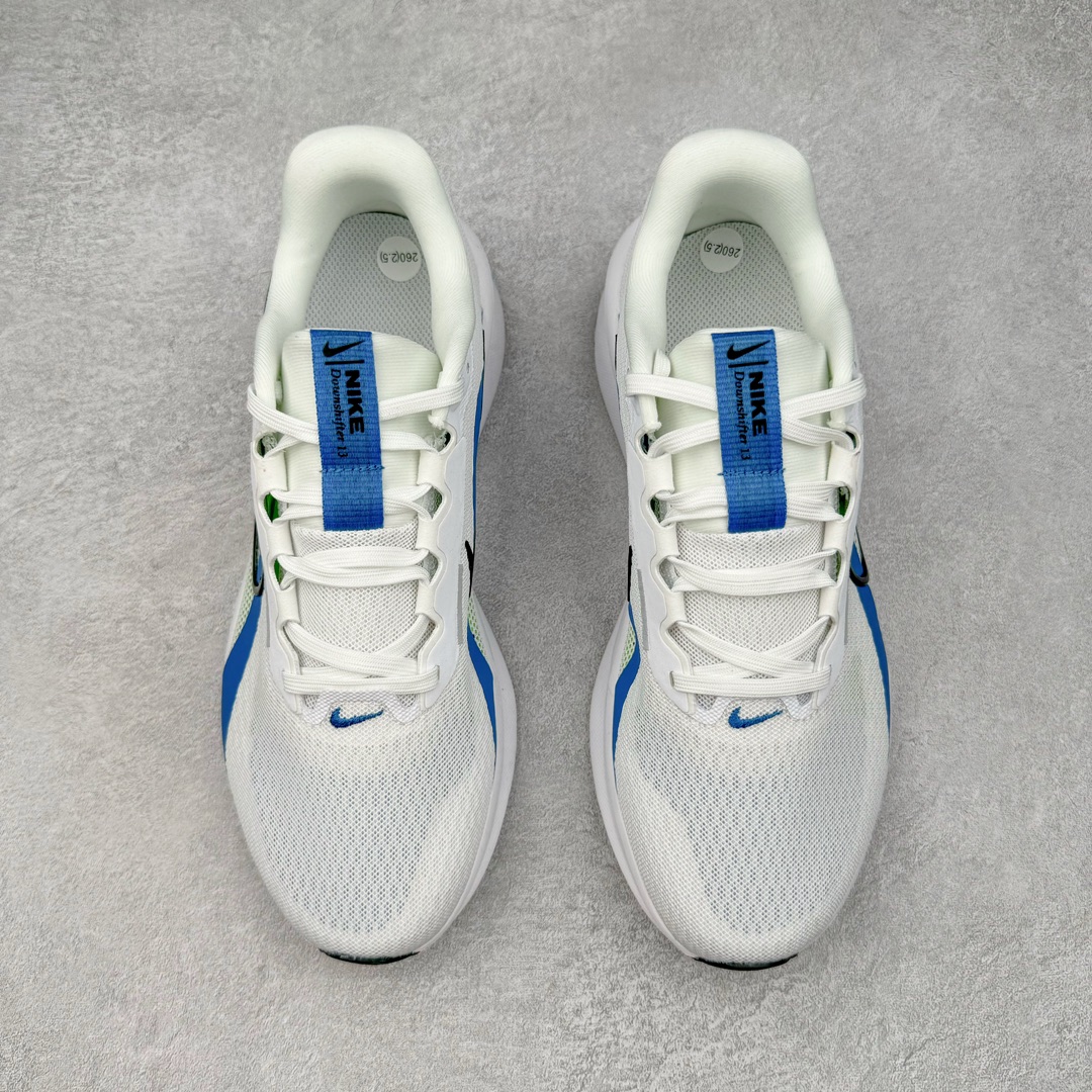 图片[2]-＃TG纯原 NK Revolution 13 Wide 回游者13代系列低帮轻质缓震透气休闲运动跑步鞋“网织白蓝”FD6454-103 无论你是跑步新手还是迫切想提速的专业跑者，Nike Downshifter 13 公路跑步鞋都能伴你轻松驾驭。鞋面结合缓震耐穿性能，为你造就又一个得力装备，或是助你朝着目标迈进。尺码：39 40 40.5 41 42 42.5 43 44 44.5 45-选品中心