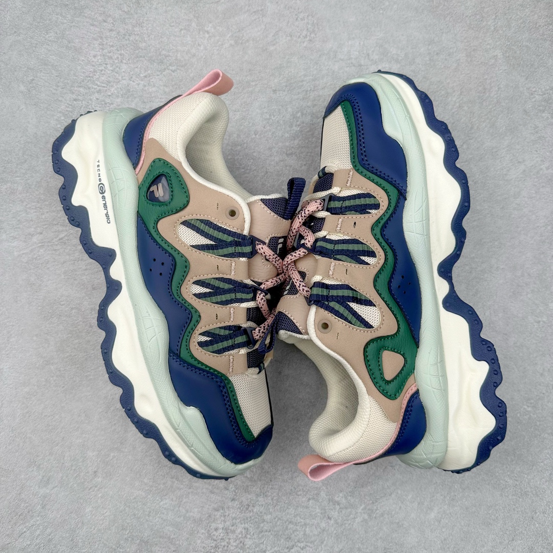 图片[3]-斐乐FILA FUSION QD96 熔岩系列老爹风增高复古中性休闲运动慢跑鞋 #原楦原纸版数据开发#采用纤维皮革饰片拼接透气网布材质#独立发泡EVA中底+耐磨橡胶外底，明显增高4.5CM 尺码：36 36.5 37.5 38 38.5 39 40-选品中心