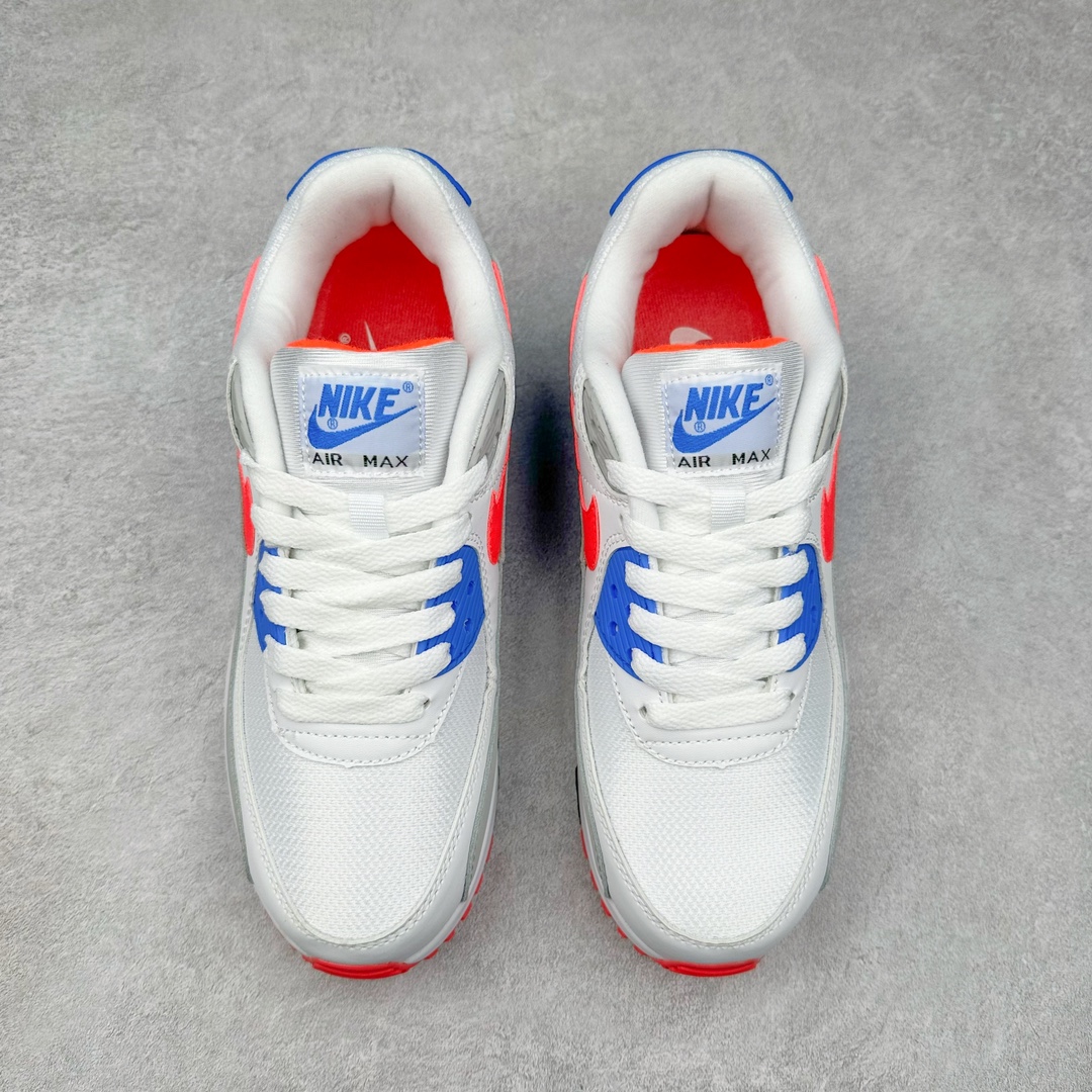 图片[2]-＃MX版 NK Air MAX 90 气垫复古减震跑步鞋 DA8856-100 经典重温 独家陆续补货 外单专供大厂出品 品质稳定 一百余色 终端操作 Air Max 90于1990年推出 来自Air Max系列 在Air Max 1的基础上改进而得 增加了气垫面积 外型上也更为流线 最特別的就是加入了菱纹塑胶嵌板 为Air Max 90增添了许多潮流气息 皮革鞋面 造就出色耐穿性和支撑力 Max Air缓震配置搭配泡棉中底 令Air Max 90轻盈而舒适 华夫格橡胶外底 铸就Air Max 90非凡的抓地力 而Air Max 90不仅是一双跑鞋 它成功跨越了时间的演进 成为了球鞋文化与潮流圈中最熟为人知的鞋款之一 尺码：36 36.5 37.5 38 38.5 39 40 40.5 41 42 42.5 43 44 44.5 45-选品中心