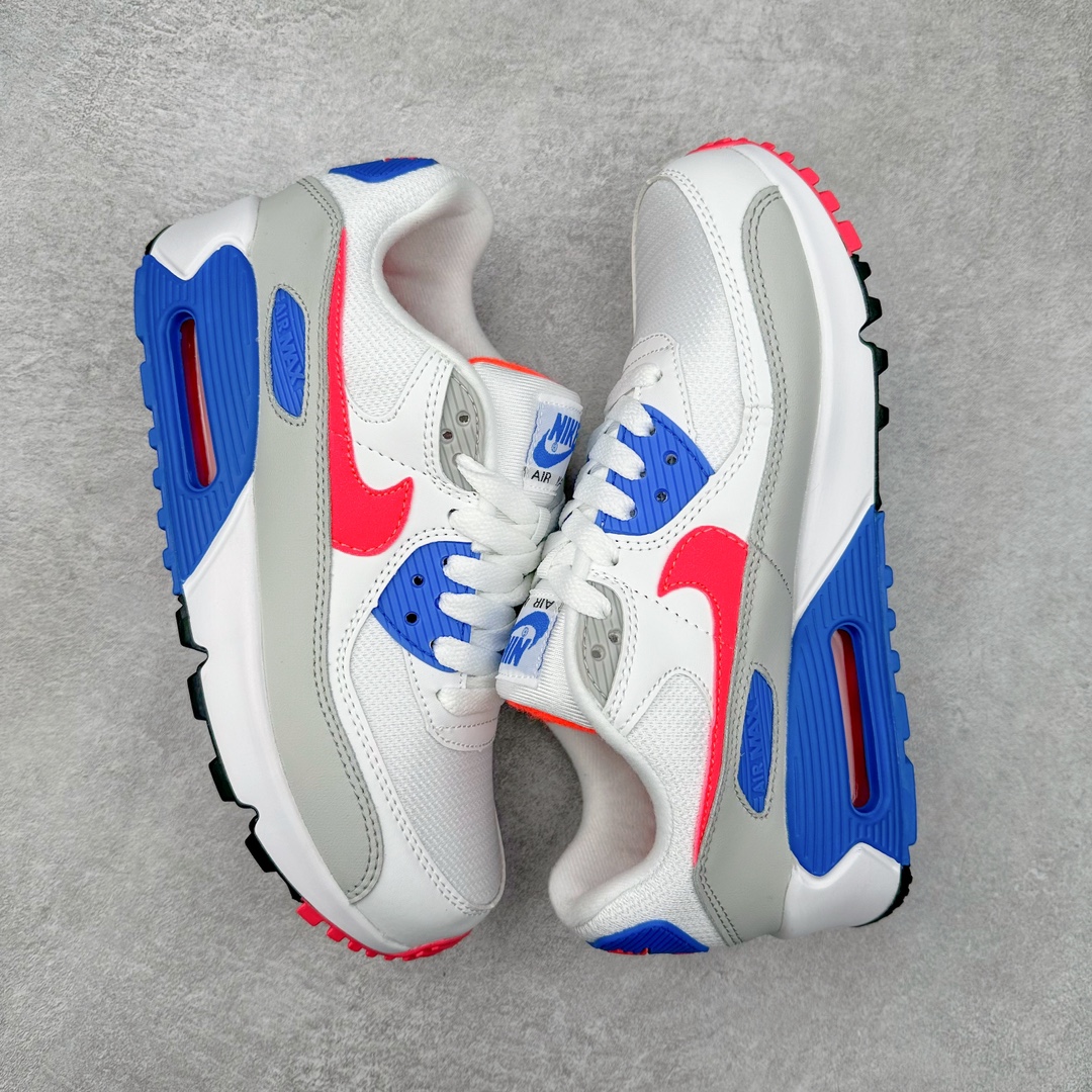 图片[3]-＃MX版 NK Air MAX 90 气垫复古减震跑步鞋 DA8856-100 经典重温 独家陆续补货 外单专供大厂出品 品质稳定 一百余色 终端操作 Air Max 90于1990年推出 来自Air Max系列 在Air Max 1的基础上改进而得 增加了气垫面积 外型上也更为流线 最特別的就是加入了菱纹塑胶嵌板 为Air Max 90增添了许多潮流气息 皮革鞋面 造就出色耐穿性和支撑力 Max Air缓震配置搭配泡棉中底 令Air Max 90轻盈而舒适 华夫格橡胶外底 铸就Air Max 90非凡的抓地力 而Air Max 90不仅是一双跑鞋 它成功跨越了时间的演进 成为了球鞋文化与潮流圈中最熟为人知的鞋款之一 尺码：36 36.5 37.5 38 38.5 39 40 40.5 41 42 42.5 43 44 44.5 45-选品中心