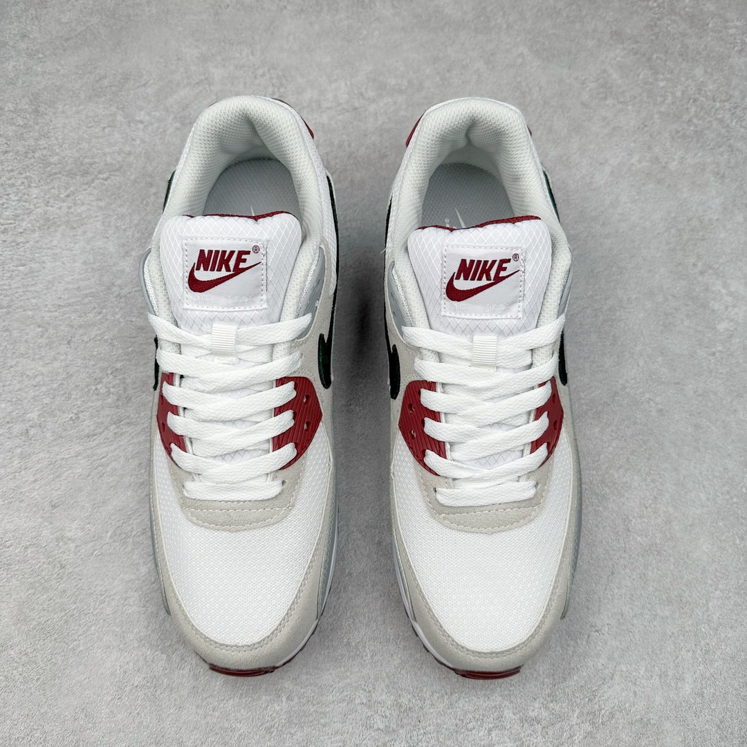 图片[2]-＃MX版 NK Air MAX 90 气垫复古减震跑步鞋 FN6958-101 经典重温 独家陆续补货 外单专供大厂出品 品质稳定 一百余色 终端操作 Air Max 90于1990年推出 来自Air Max系列 在Air Max 1的基础上改进而得 增加了气垫面积 外型上也更为流线 最特別的就是加入了菱纹塑胶嵌板 为Air Max 90增添了许多潮流气息 皮革鞋面 造就出色耐穿性和支撑力 Max Air缓震配置搭配泡棉中底 令Air Max 90轻盈而舒适 华夫格橡胶外底 铸就Air Max 90非凡的抓地力 而Air Max 90不仅是一双跑鞋 它成功跨越了时间的演进 成为了球鞋文化与潮流圈中最熟为人知的鞋款之一 尺码：36 36.5 37.5 38 38.5 39 40 40.5 41 42 42.5 43 44 44.5 45-选品中心