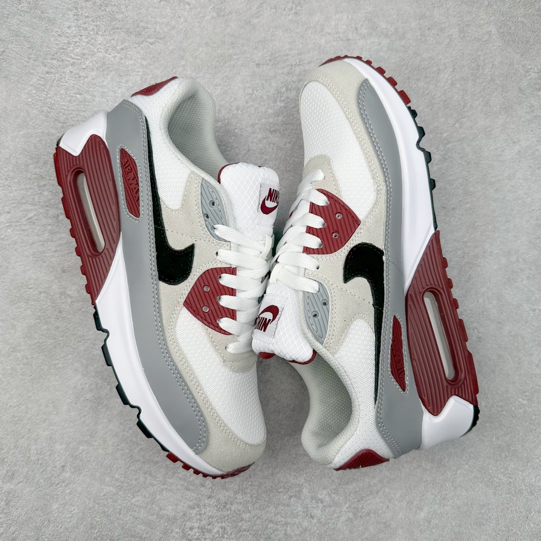 图片[3]-＃MX版 NK Air MAX 90 气垫复古减震跑步鞋 FN6958-101 经典重温 独家陆续补货 外单专供大厂出品 品质稳定 一百余色 终端操作 Air Max 90于1990年推出 来自Air Max系列 在Air Max 1的基础上改进而得 增加了气垫面积 外型上也更为流线 最特別的就是加入了菱纹塑胶嵌板 为Air Max 90增添了许多潮流气息 皮革鞋面 造就出色耐穿性和支撑力 Max Air缓震配置搭配泡棉中底 令Air Max 90轻盈而舒适 华夫格橡胶外底 铸就Air Max 90非凡的抓地力 而Air Max 90不仅是一双跑鞋 它成功跨越了时间的演进 成为了球鞋文化与潮流圈中最熟为人知的鞋款之一 尺码：36 36.5 37.5 38 38.5 39 40 40.5 41 42 42.5 43 44 44.5 45-选品中心