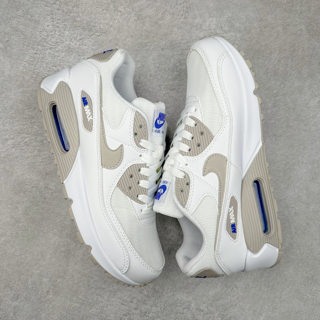 图片[3]-＃MX版 NK Air MAX 90 气垫复古减震跑步鞋 FZ7186-100 经典重温 独家陆续补货 外单专供大厂出品 品质稳定 一百余色 终端操作 Air Max 90于1990年推出 来自Air Max系列 在Air Max 1的基础上改进而得 增加了气垫面积 外型上也更为流线 最特別的就是加入了菱纹塑胶嵌板 为Air Max 90增添了许多潮流气息 皮革鞋面 造就出色耐穿性和支撑力 Max Air缓震配置搭配泡棉中底 令Air Max 90轻盈而舒适 华夫格橡胶外底 铸就Air Max 90非凡的抓地力 而Air Max 90不仅是一双跑鞋 它成功跨越了时间的演进 成为了球鞋文化与潮流圈中最熟为人知的鞋款之一 尺码：36 36.5 37.5 38 38.5 39 40 40.5 41 42 42.5 43 44 44.5 45-选品中心