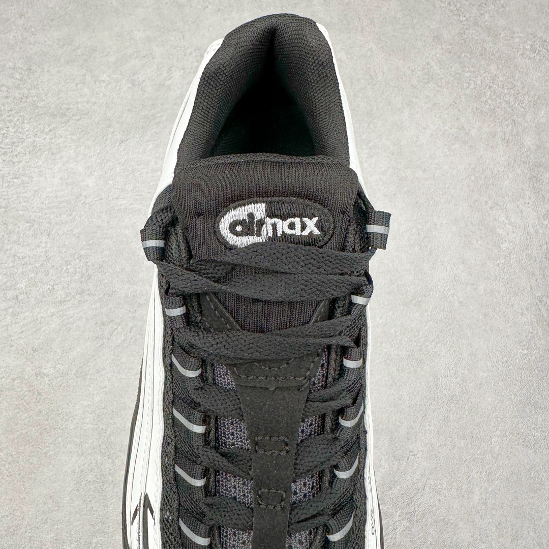 图片[5]-＃MX版 NK Air Max 95 复古减震气垫跑鞋 经典重温 DX4615-100 外单专供大厂出品 品质稳定 一百余色 终端操作 鞋款设计灵感源于人体构造 中底设计基于人体的脊柱构造 是整体设计的核心 尼龙孔眼代表了肋骨 而分层式面板和网眼象征着肌肉纤维和肉体组织 Air Max 95采用了两个独立的吹塑成型的Air-Sole单元 并首次在前掌使用可视化气垫设计 Swoosh logo夜当作一个 点符号放在了鞋子的后帮位置 20年的发展让 AIR MAX 95有了不同的故事 20年后再度面向世人的时候 焕然一新的面貌 让人有了另外一种清新脱俗的感觉 尺码：39 40 40.5 41 42 42.5 43 44 44.5 45 46 47.5 48-选品中心