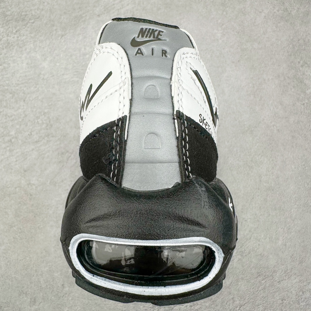 图片[8]-＃MX版 NK Air Max 95 复古减震气垫跑鞋 经典重温 DX4615-100 外单专供大厂出品 品质稳定 一百余色 终端操作 鞋款设计灵感源于人体构造 中底设计基于人体的脊柱构造 是整体设计的核心 尼龙孔眼代表了肋骨 而分层式面板和网眼象征着肌肉纤维和肉体组织 Air Max 95采用了两个独立的吹塑成型的Air-Sole单元 并首次在前掌使用可视化气垫设计 Swoosh logo夜当作一个 点符号放在了鞋子的后帮位置 20年的发展让 AIR MAX 95有了不同的故事 20年后再度面向世人的时候 焕然一新的面貌 让人有了另外一种清新脱俗的感觉 尺码：39 40 40.5 41 42 42.5 43 44 44.5 45 46 47.5 48-选品中心