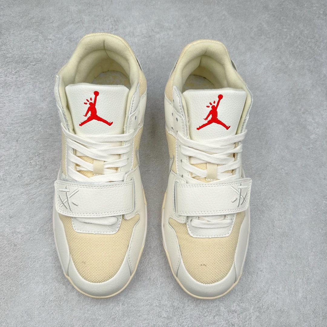 图片[2]-Travis Scott x Jordan AJ Cut The Check TS倒钩联名魔术贴篮球鞋 FZ8117-003 配色方面采用黑色为底 搭配棕色框架呈现 完美还原了初代倒钩的配色设计 细节方面 标志性的反钩Swoosh采用黑色点缀 鞋面还带有特殊的魔术贴细节 此外在鞋舌、后跟部分均带有Cactus Jack厂牌Logo 彰显鞋款特殊身份 尺码：36 36.5 37.5 38 38.5 39 40 40.5 41 42 42.5 43 44 44.5 45 46-选品中心