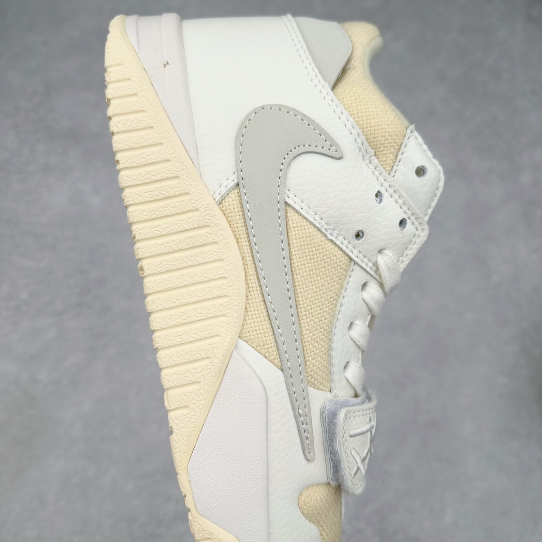 图片[6]-Travis Scott x Jordan AJ Cut The Check TS倒钩联名魔术贴篮球鞋 FZ8117-003 配色方面采用黑色为底 搭配棕色框架呈现 完美还原了初代倒钩的配色设计 细节方面 标志性的反钩Swoosh采用黑色点缀 鞋面还带有特殊的魔术贴细节 此外在鞋舌、后跟部分均带有Cactus Jack厂牌Logo 彰显鞋款特殊身份 尺码：36 36.5 37.5 38 38.5 39 40 40.5 41 42 42.5 43 44 44.5 45 46-选品中心