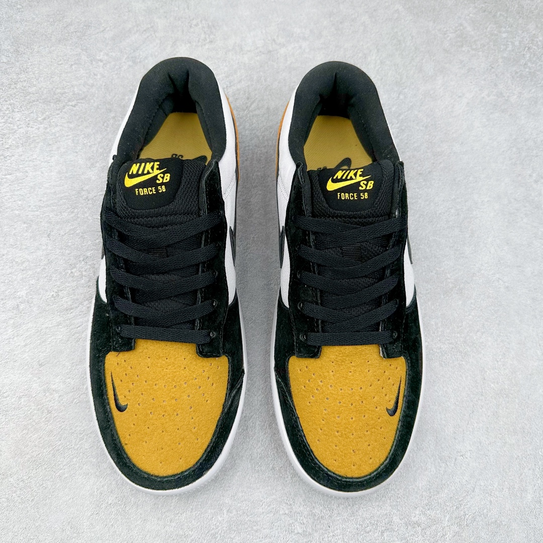 图片[2]-＃福利特价 NK SB Force 58 空军58系列低帮休闲运动滑板板鞋 鞋面由帆布和麂皮拼接 层次感丰富 搭配硫化外底 耐磨耐穿 鞋舌及中底后跟处饰有SB Logo 表明鞋款身份 采用包边设计 经久耐穿 硫化结构则有效提升灵活性 穿上这款全新推出的创意力作 助你耀动街头 尺码：36 36.5 37.5 38 38.5 39 40 40.5 41 42 42.5 43 44 45-选品中心