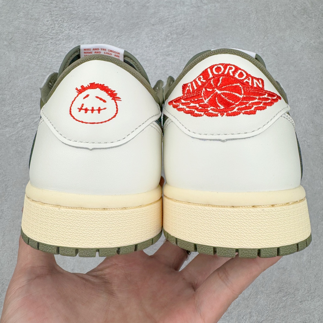 图片[8]-＃LJ渠道版 Travis Scott x Air Jordan AJ1 Low OG SP TS联名倒钩8.0低帮 白橄榄绿 DM7866-200 原盒原配 原厂拉帮工艺 针距密度一致 全新升级网板中底 原楦原纸板开发 后跟弧度收口自然不对折 极致一眼正品既视感 原厂皮料 进口玻璃冲刀皮料裁剪零毛边 承诺百分百一致原鞋 全鞋电脑针车工艺 鞋面清洁度最高QC检验标准 控制溢胶 原厂电绣工艺 鞋标鞋盒、防尘纸 均采购来自原厂 尺码：36 36.5 37.5 38 38.5 39 40 40.5 41 42 42.5 43 44 44.5 45 46 47.5-选品中心