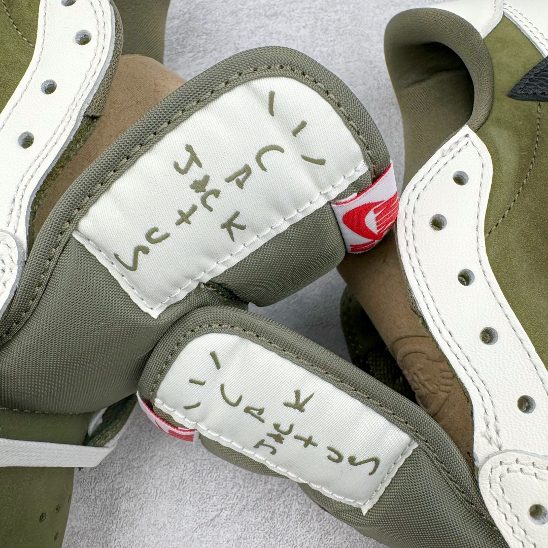 图片[12]-＃LJ渠道版 Travis Scott x Air Jordan AJ1 Low OG SP TS联名倒钩8.0低帮 白橄榄绿 DM7866-200 原盒原配 原厂拉帮工艺 针距密度一致 全新升级网板中底 原楦原纸板开发 后跟弧度收口自然不对折 极致一眼正品既视感 原厂皮料 进口玻璃冲刀皮料裁剪零毛边 承诺百分百一致原鞋 全鞋电脑针车工艺 鞋面清洁度最高QC检验标准 控制溢胶 原厂电绣工艺 鞋标鞋盒、防尘纸 均采购来自原厂 尺码：36 36.5 37.5 38 38.5 39 40 40.5 41 42 42.5 43 44 44.5 45 46 47.5-选品中心