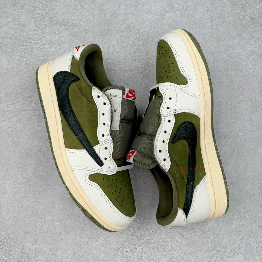 图片[3]-＃LJ渠道版 Travis Scott x Air Jordan AJ1 Low OG SP TS联名倒钩8.0低帮 白橄榄绿 DM7866-200 原盒原配 原厂拉帮工艺 针距密度一致 全新升级网板中底 原楦原纸板开发 后跟弧度收口自然不对折 极致一眼正品既视感 原厂皮料 进口玻璃冲刀皮料裁剪零毛边 承诺百分百一致原鞋 全鞋电脑针车工艺 鞋面清洁度最高QC检验标准 控制溢胶 原厂电绣工艺 鞋标鞋盒、防尘纸 均采购来自原厂 尺码：36 36.5 37.5 38 38.5 39 40 40.5 41 42 42.5 43 44 44.5 45 46 47.5-选品中心