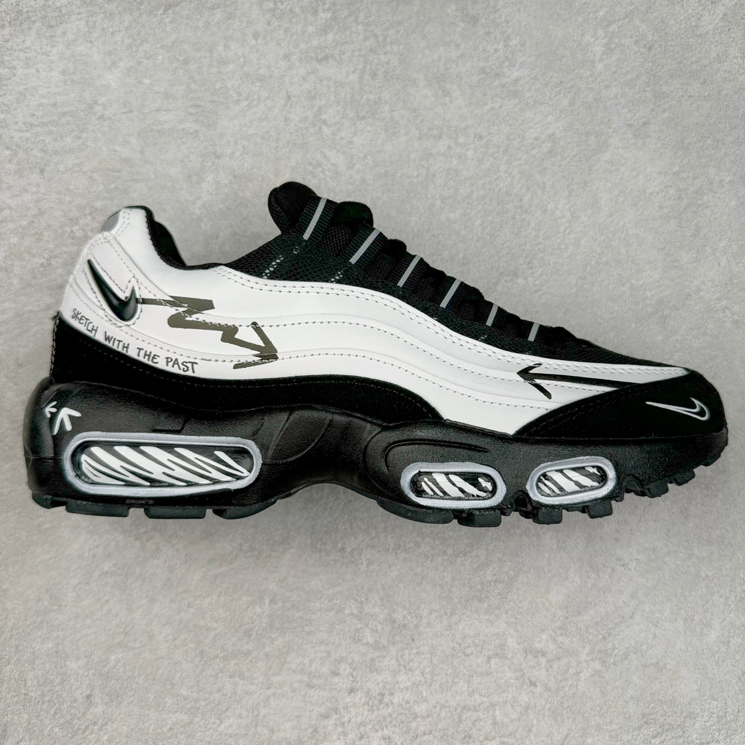 ＃MX版 NK Air Max 95 复古减震气垫跑鞋 经典重温 DX4615-100 外单专供大厂出品 品质稳定 一百余色 终端操作 鞋款设计灵感源于人体构造 中底设计基于人体的脊柱构造 是整体设计的核心 尼龙孔眼代表了肋骨 而分层式面板和网眼象征着肌肉纤维和肉体组织 Air Max 95采用了两个独立的吹塑成型的Air-Sole单元 并首次在前掌使用可视化气垫设计 Swoosh logo夜当作一个 点符号放在了鞋子的后帮位置 20年的发展让 AIR MAX 95有了不同的故事 20年后再度面向世人的时候 焕然一新的面貌 让人有了另外一种清新脱俗的感觉 尺码：39 40 40.5 41 42 42.5 43 44 44.5 45 46 47.5 48-选品中心