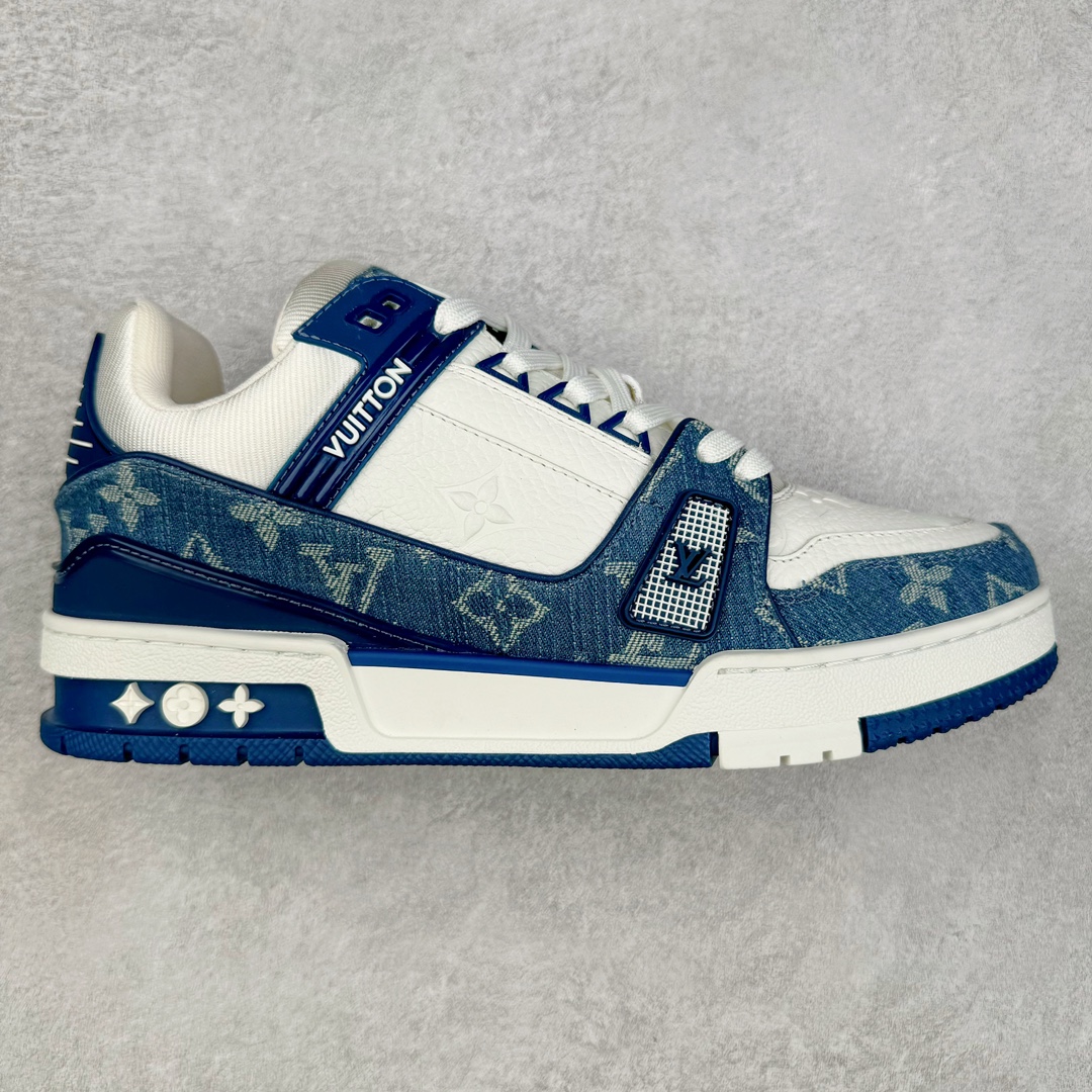 图片[7]-＃FS顶级特价 Louis Vuitton Trainer lv时装走秀运动鞋 实力大厂出品 平台专供 成熟的做工稳定的品控 完美鞋型超高的清洁度 零毛边线头瑕疵 全套原楦原纸版原鞋开模 全网最具灵魂的版型 正确原装黄色鞋盒 正确中底印花 鞋面印花3D高频深度立体 全鞋电脑针车 紧密相连 针距密度一致 环保乳胶注塑鞋垫 厚度脚感还原原版 皮面裁剪部位 统一油边封口工艺 原装橡胶大底含胶量大底组合零偏差 专柜全套包装 防尘袋 说明书 质保卡 男女鞋 尺码：35 36 37 38 39 40 41 42 43 44 45-选品中心