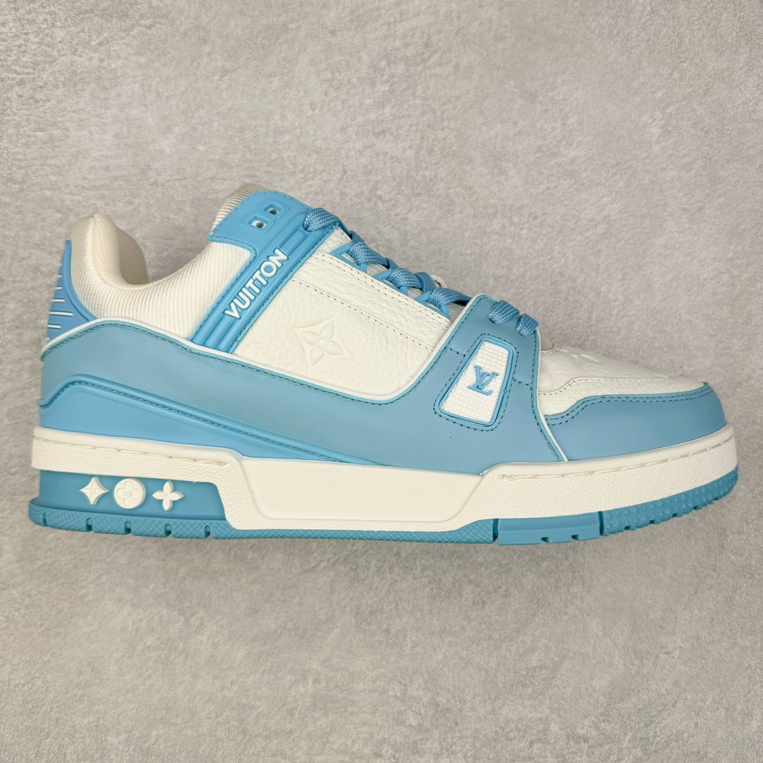 图片[6]-＃FS顶级特价 Louis Vuitton Trainer lv时装走秀运动鞋 实力大厂出品 平台专供 成熟的做工稳定的品控 完美鞋型超高的清洁度 零毛边线头瑕疵 全套原楦原纸版原鞋开模 全网最具灵魂的版型 正确原装黄色鞋盒 正确中底印花 鞋面印花3D高频深度立体 全鞋电脑针车 紧密相连 针距密度一致 环保乳胶注塑鞋垫 厚度脚感还原原版 皮面裁剪部位 统一油边封口工艺 原装橡胶大底含胶量大底组合零偏差 专柜全套包装 防尘袋 说明书 质保卡 男女鞋 尺码：35 36 37 38 39 40 41 42 43 44 45-选品中心