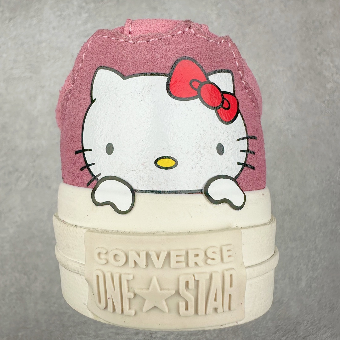图片[8]-Converse x Hello Kitty 联名 结合经典的One Star鞋款 粉色鞋身 侧面星星搭配刺绣蝴蝶结 呈现风格极为有趣 少女心十足 细节点缀更是非常巧妙 充满趣味性 彻底释放你的公举心 翻毛皮材质 柔软细腻 两副鞋带 可替换使用或花式系带 根据服饰的色彩随意切换造型！ 货号：162939C 尺码：35 36 39.5 37 37.5 38 39 40 41 41.5 42 42.5 43 44-选品中心