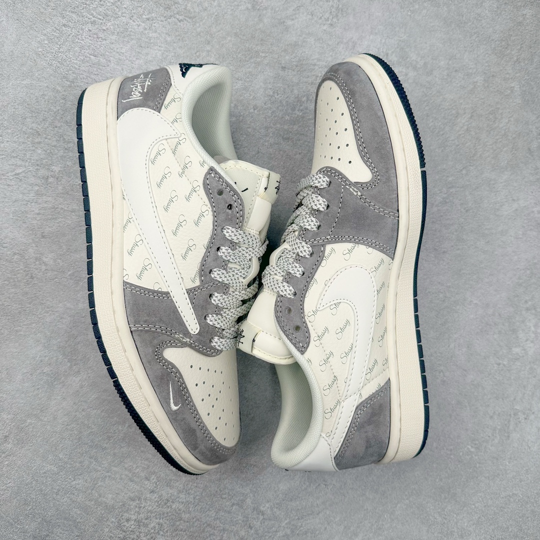 图片[3]-TS x Air Jordan AJ1 Low 倒钩低帮联名定制配色 XY2688-124 原厂内置气垫魔块 A模大底 头层小牛皮 鞋舌AJ原厂专用牛津布+AJ专用反口珍珠布+原厂无杂质高弹内里海棉+特殊封边弹力鞋带 尺码：36 36.5 37.5 38 38.5 39 40 40.5 41 42 42.5 43 44 44.5 45 46 47.5-选品中心