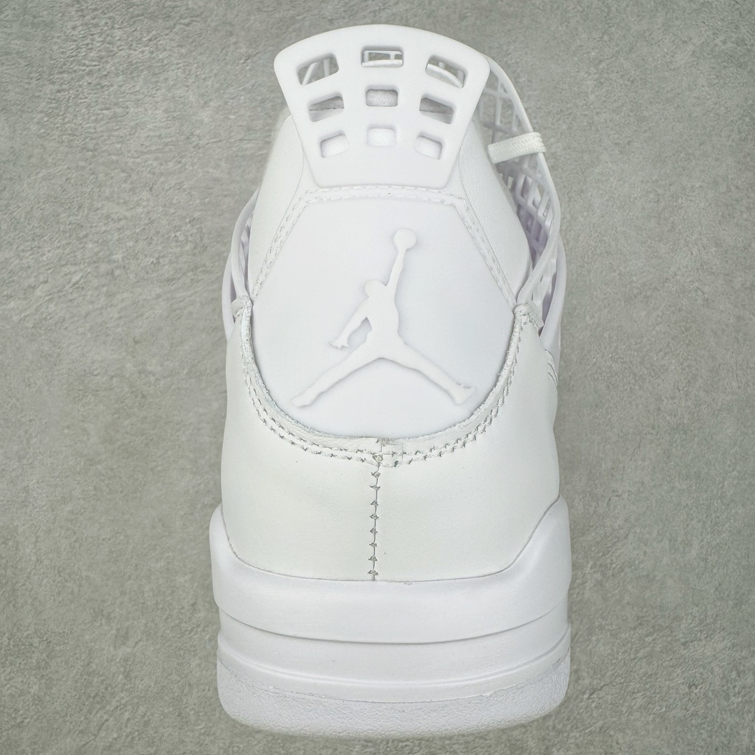 图片[8]-Air Jordan AJ4 NET FN7251-107 采用全新的全白色皮革为基底，重塑经典鞋型的轮廓。值得注意的是，在鞋舌周围融入延展网状设计，这一创新细节不仅是对 Air Jordan 系列经典元素的致敬，更通过 “ 网 ” 这一独特元素，为传统设计注入了现代感。鞋底采用坚韧耐用的橡胶材质，保证了穿着的稳定性与耐磨性。鞋跟内置缓冲空气装置，为穿着者带来更加舒适与稳定的支撑体验。而金属金色飞人吊牌，为整双鞋增添了奢华与高贵的质感。尺码：36 36.5 37.5 38 38.5 39 40 40.5 41 42 42.5 43 44 44.5 45 46 47.5-选品中心
