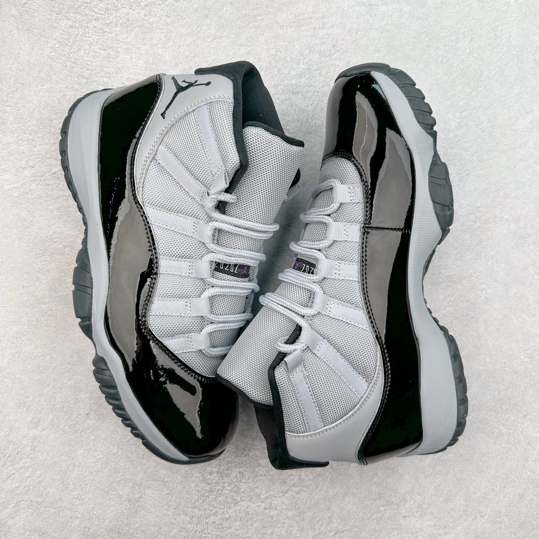 图片[3]-＃NC版 Air Jordan AJ11 Retro 黑灰 CT8012-005 原楦原档案数据开模打造 原厂中底拉帮钢印 原厂漆皮 防冻不开裂 头层皮料 原装鞋撑 水晶大底正确色度色泽 原楦原数据刺绣 原厂车缝走线及对位 毫厘不差 飞人logo采用原数据电脑刺绣 原装正品碳纤维真实碳板 增强抗扭 原内标 原盒标 正确官方原盒 原厂防氧化水晶外底 原厂配套厂全掌solo气垫 尺码：40 40.5 41 42 42.5 43 44 44.5 45 46 47.5-选品中心