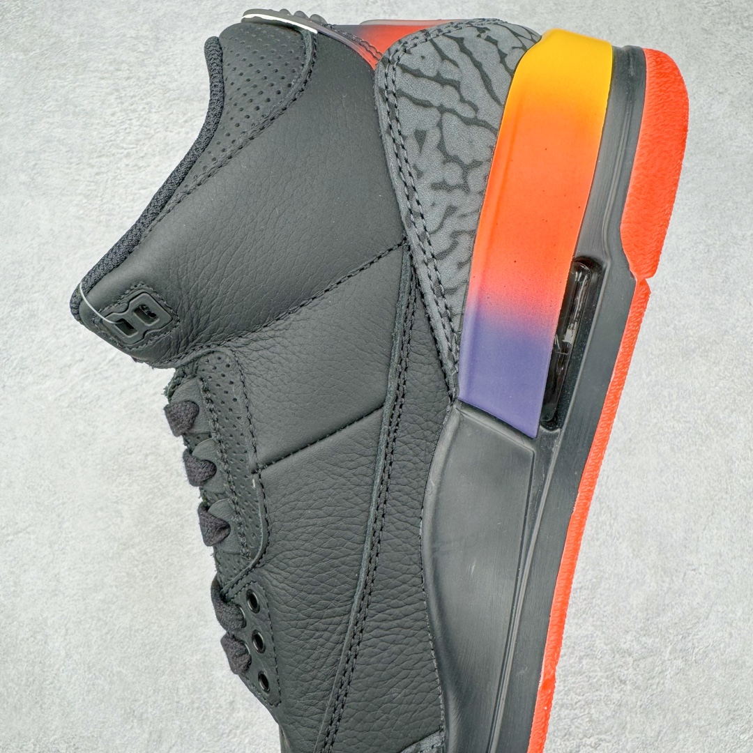 图片[7]-＃PK纯原 J Balvin x Air Jordan AJ3 联名黑红 彩虹渐变 FN0344-001 目前市场最推荐的产品 市场唯一正确批次 操刀耗时半年巨作 超合理的单价 拒绝高利润 全套原纸板楦头开发 原厂大底磨具加持立体防滑纹理 原装可视Air Sole气垫 原汁原味最完美的三代版型 唯一正确鞋头趴度弧度高度鞋身腰线 原厂TPU彩虹扎染后跟饰片 正确内里反口里网布 皮料菱角分明不变形无多余毛边 广东原厂zp同批次手工大底描漆拉丝 市场唯一原厂鞋扣模具 原厂织唛标 原厂飞人电绣工艺 尾指中部跳三针 独家绑鞋带手法 印刷中底布 四线拉帮 米色美纹纸贴合固定 进口港宝加持 后跟自然饱满 全鞋荧光划线卡点 追求极致完美 每一双都是工艺品 多重QC质检 超越公司货的品控标准 实实在在的免检产品 尺码：40 40.5 41 42 42.5 43 44 44.5 45 46 47.5 48.5-选品中心