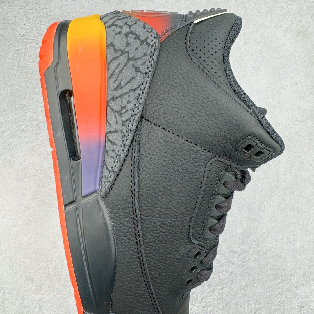 图片[6]-＃PK纯原 J Balvin x Air Jordan AJ3 联名黑红 彩虹渐变 FN0344-001 目前市场最推荐的产品 市场唯一正确批次 操刀耗时半年巨作 超合理的单价 拒绝高利润 全套原纸板楦头开发 原厂大底磨具加持立体防滑纹理 原装可视Air Sole气垫 原汁原味最完美的三代版型 唯一正确鞋头趴度弧度高度鞋身腰线 原厂TPU彩虹扎染后跟饰片 正确内里反口里网布 皮料菱角分明不变形无多余毛边 广东原厂zp同批次手工大底描漆拉丝 市场唯一原厂鞋扣模具 原厂织唛标 原厂飞人电绣工艺 尾指中部跳三针 独家绑鞋带手法 印刷中底布 四线拉帮 米色美纹纸贴合固定 进口港宝加持 后跟自然饱满 全鞋荧光划线卡点 追求极致完美 每一双都是工艺品 多重QC质检 超越公司货的品控标准 实实在在的免检产品 尺码：40 40.5 41 42 42.5 43 44 44.5 45 46 47.5 48.5-选品中心