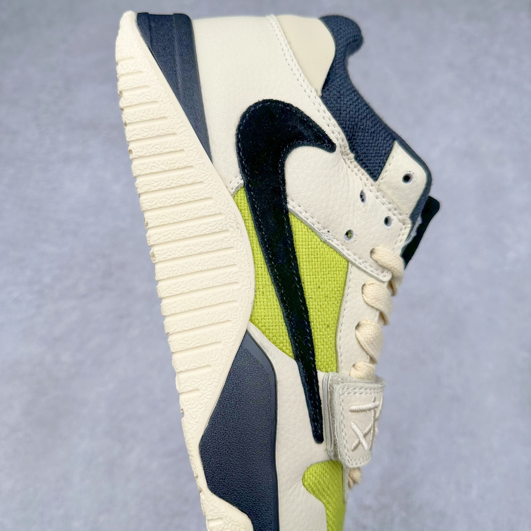 图片[7]-Travis Scott x Jordan AJ Cut The Check TS倒钩联名魔术贴篮球鞋 FZ8117-102 配色方面采用黑色为底 搭配棕色框架呈现 完美还原了初代倒钩的配色设计 细节方面 标志性的反钩Swoosh采用黑色点缀 鞋面还带有特殊的魔术贴细节 此外在鞋舌、后跟部分均带有Cactus Jack厂牌Logo 彰显鞋款特殊身份 尺码：36 36.5 37.5 38 38.5 39 40 40.5 41 42 42.5 43 44 44.5 45 46-选品中心