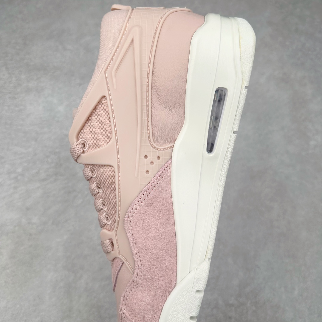 图片[7]-＃KZ纯原 Air Jordan AJ4 RM 重制版低帮复古篮球鞋 樱花粉 FQ7940-600 亲自操刀耗时半年巨作 全套原纸板楦头开发 确保原汁原味 完美呈现版型 一比一鞋头弧度高度鞋身弧度 原厂TPU 正确内里网布 菱角分明不变形无多余毛边 柔软性质感一致于原鞋 原厂织唛标 原厂飞人电绣工艺 尾指中部跳三针 独家绑鞋带手法 印刷中底布 四线拉帮 米色美纹纸贴合固定 进口港宝加持 后跟自然饱满 全鞋荧光划线卡点 追求极致完美 每一双都是工艺品 多重QC质检 超越公司货的品控标准 实实在在的免检产品 采用了低帮的设计 并保留了众多AJ4的经典元素 鞋身以皮革、麂皮材质拼接打造 AJ4经典的TPU材质延伸至后跟 增强鞋款稳定性 而鞋身侧面的网格设计则被取消 尾部的NIKE AIR标志也得到保留 并同时带有飞人logo 中底部分同样搭载了可视AIR气垫 鞋底采用米白色中底和外底呈现 为整个设计收尾 尺码：36 36.5 37.5 38 38.5 39 40 40.5 41 42 42.5 43 44 44.5 45 46 47.5-选品中心
