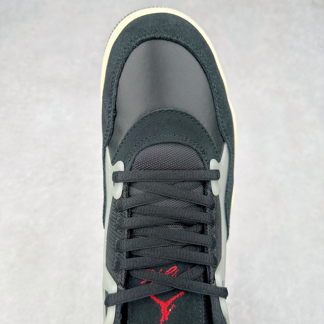 图片[4]-＃F版纯原 Air Jordan AJ4 RM 重制版低帮复古篮球鞋 黑白 FQ7939-006 采用了低帮的设计 并保留了众多AJ4的经典元素 鞋身以皮革、麂皮材质拼接打造 AJ4经典的TPU材质延伸至后跟 增强鞋款稳定性 而鞋身侧面的网格设计则被取消 尾部的NIKE AIR标志也得到保留 并同时带有飞人logo 中底部分同样搭载了可视AIR气垫 鞋底采用米白色中底和外底呈现 为整个设计收尾 尺码：36 36.5 37.5 38 38.5 39 40 40.5 41 42 42.5 43 44 44.5 45 46 47.5-选品中心