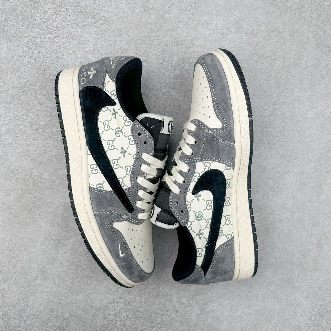 图片[3]-TS x Air Jordan AJ1 Low 倒钩低帮联名定制配色 SJ2068-137 原厂内置气垫魔块 A模大底 头层小牛皮 鞋舌AJ原厂专用牛津布+AJ专用反口珍珠布+原厂无杂质高弹内里海棉+特殊封边弹力鞋带 尺码：36 36.5 37.5 38 38.5 39 40 40.5 41 42 42.5 43 44 44.5 45 46 47.5-选品中心