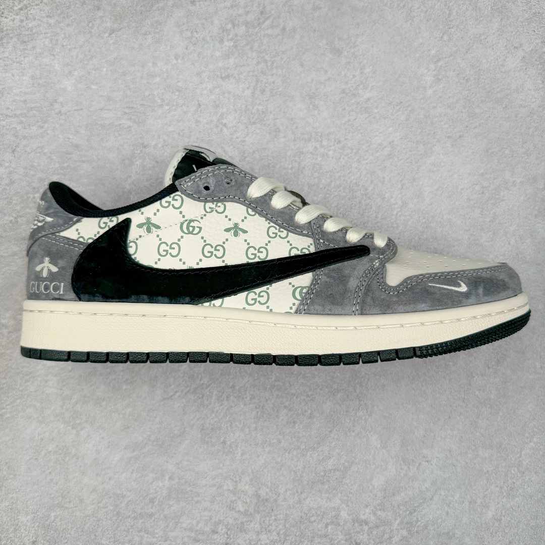TS x Air Jordan AJ1 Low 倒钩低帮联名定制配色 SJ2068-137 原厂内置气垫魔块 A模大底 头层小牛皮 鞋舌AJ原厂专用牛津布+AJ专用反口珍珠布+原厂无杂质高弹内里海棉+特殊封边弹力鞋带 尺码：36 36.5 37.5 38 38.5 39 40 40.5 41 42 42.5 43 44 44.5 45 46 47.5-选品中心