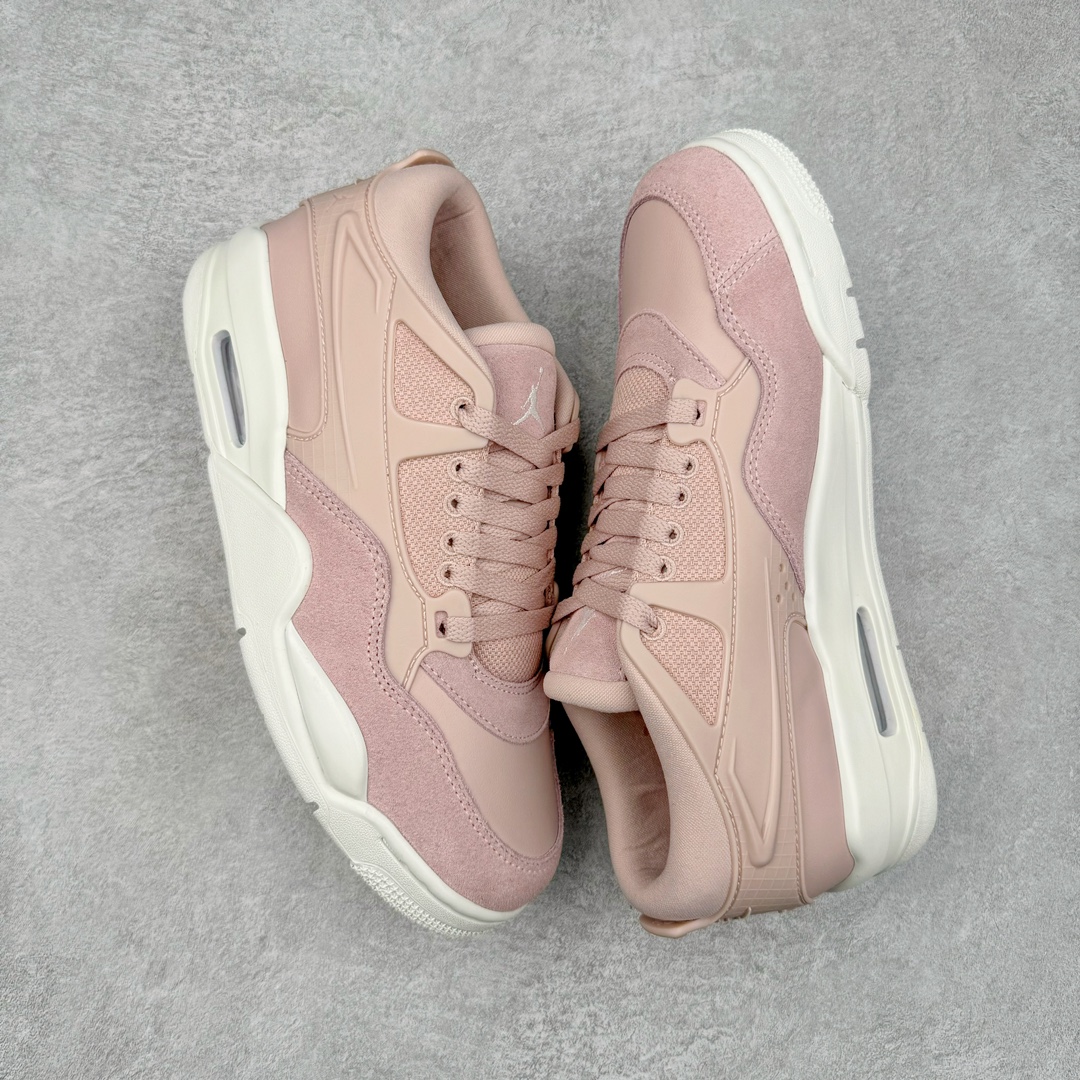 图片[3]-＃KZ纯原 Air Jordan AJ4 RM 重制版低帮复古篮球鞋 樱花粉 FQ7940-600 亲自操刀耗时半年巨作 全套原纸板楦头开发 确保原汁原味 完美呈现版型 一比一鞋头弧度高度鞋身弧度 原厂TPU 正确内里网布 菱角分明不变形无多余毛边 柔软性质感一致于原鞋 原厂织唛标 原厂飞人电绣工艺 尾指中部跳三针 独家绑鞋带手法 印刷中底布 四线拉帮 米色美纹纸贴合固定 进口港宝加持 后跟自然饱满 全鞋荧光划线卡点 追求极致完美 每一双都是工艺品 多重QC质检 超越公司货的品控标准 实实在在的免检产品 采用了低帮的设计 并保留了众多AJ4的经典元素 鞋身以皮革、麂皮材质拼接打造 AJ4经典的TPU材质延伸至后跟 增强鞋款稳定性 而鞋身侧面的网格设计则被取消 尾部的NIKE AIR标志也得到保留 并同时带有飞人logo 中底部分同样搭载了可视AIR气垫 鞋底采用米白色中底和外底呈现 为整个设计收尾 尺码：36 36.5 37.5 38 38.5 39 40 40.5 41 42 42.5 43 44 44.5 45 46 47.5-选品中心