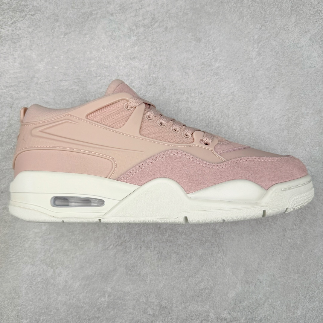 ＃KZ纯原 Air Jordan AJ4 RM 重制版低帮复古篮球鞋 樱花粉 FQ7940-600 亲自操刀耗时半年巨作 全套原纸板楦头开发 确保原汁原味 完美呈现版型 一比一鞋头弧度高度鞋身弧度 原厂TPU 正确内里网布 菱角分明不变形无多余毛边 柔软性质感一致于原鞋 原厂织唛标 原厂飞人电绣工艺 尾指中部跳三针 独家绑鞋带手法 印刷中底布 四线拉帮 米色美纹纸贴合固定 进口港宝加持 后跟自然饱满 全鞋荧光划线卡点 追求极致完美 每一双都是工艺品 多重QC质检 超越公司货的品控标准 实实在在的免检产品 采用了低帮的设计 并保留了众多AJ4的经典元素 鞋身以皮革、麂皮材质拼接打造 AJ4经典的TPU材质延伸至后跟 增强鞋款稳定性 而鞋身侧面的网格设计则被取消 尾部的NIKE AIR标志也得到保留 并同时带有飞人logo 中底部分同样搭载了可视AIR气垫 鞋底采用米白色中底和外底呈现 为整个设计收尾 尺码：36 36.5 37.5 38 38.5 39 40 40.5 41 42 42.5 43 44 44.5 45 46 47.5-选品中心