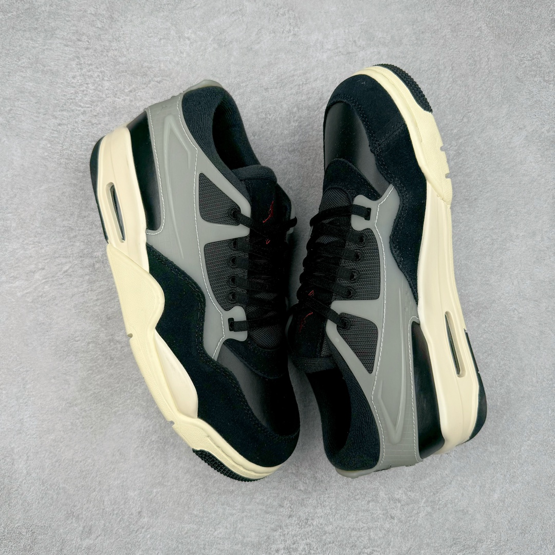 图片[3]-＃F版纯原 Air Jordan AJ4 RM 重制版低帮复古篮球鞋 黑白 FQ7939-006 采用了低帮的设计 并保留了众多AJ4的经典元素 鞋身以皮革、麂皮材质拼接打造 AJ4经典的TPU材质延伸至后跟 增强鞋款稳定性 而鞋身侧面的网格设计则被取消 尾部的NIKE AIR标志也得到保留 并同时带有飞人logo 中底部分同样搭载了可视AIR气垫 鞋底采用米白色中底和外底呈现 为整个设计收尾 尺码：36 36.5 37.5 38 38.5 39 40 40.5 41 42 42.5 43 44 44.5 45 46 47.5-选品中心