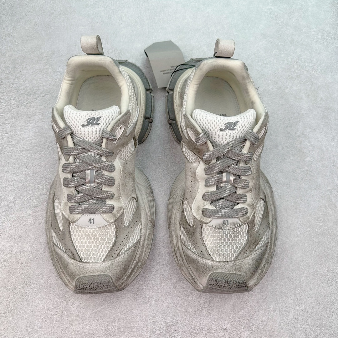 图片[2]-＃XP BALENCIAGA 3XL Sneakers 巴黎世家十代网布系带低帮走秀复古老爹鞋 全套原纸板楦头开发 最原汁原味的灵魂版型 全鞋荧光划线卡点 胶水把控整洁度追求极致完美 每一双都是工艺品 多重QC质检 超越公司货的品控标准 实实在在的免检产品 原盒原配 正确字体电绣 粗细、位置、大小正确 侧边TPU 透气孔匹配意产原版 正确分离大底 TPU软底 原版一致大底LOGO 立体感十足 原厂皮料水洗做旧 采购原厂网纱 不含皮革 网布材料和聚氨酯 磨损效果 鞋头边缘和后帮 Balenciaga 徽标 鞋面和后跟凸印尺码 鞋舌 3XL 橡胶品牌标识和反光细节 鞋帮拉袢和鞋舌拉祥 配反光细节 备用鞋带在鞋履前侧 可在穿着前取下 便于不同造型搭配 偏大一码 尺码：35 36 37 38 39 40 41 42 43 44 45-选品中心