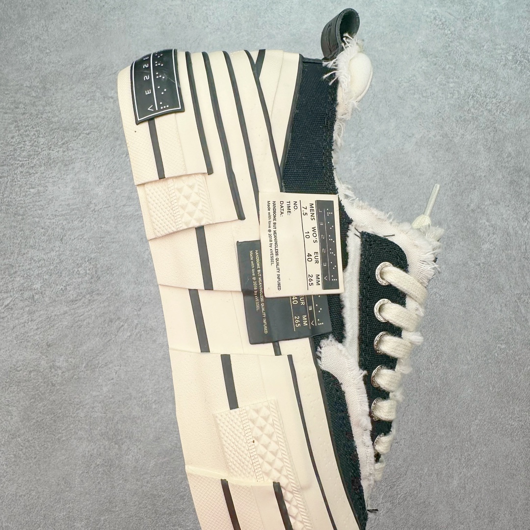 图片[6]-＃零售版 吴建豪个人新锐品牌 xVESSEL G.O.P. Low解构重叠厚底软木低帮百搭增高帆布硫化板鞋 东莞纯原 大厂出品 目前为止唯一天花板版本纯原级别 众明星网红上脚支持扫码防伪标签特殊效果 支持NFC网页编码识别 升级厚实木塞内底 纯手工贴合多重围条硫化工艺 正确渐变效果原盒包装物 采用12蛊司厚实舒适帆布面料 流苏做旧复古效果 余文乐 蔡徐坤助攻款式 尺码：35 36 37 38 39 40 41 42 43 44 45-选品中心