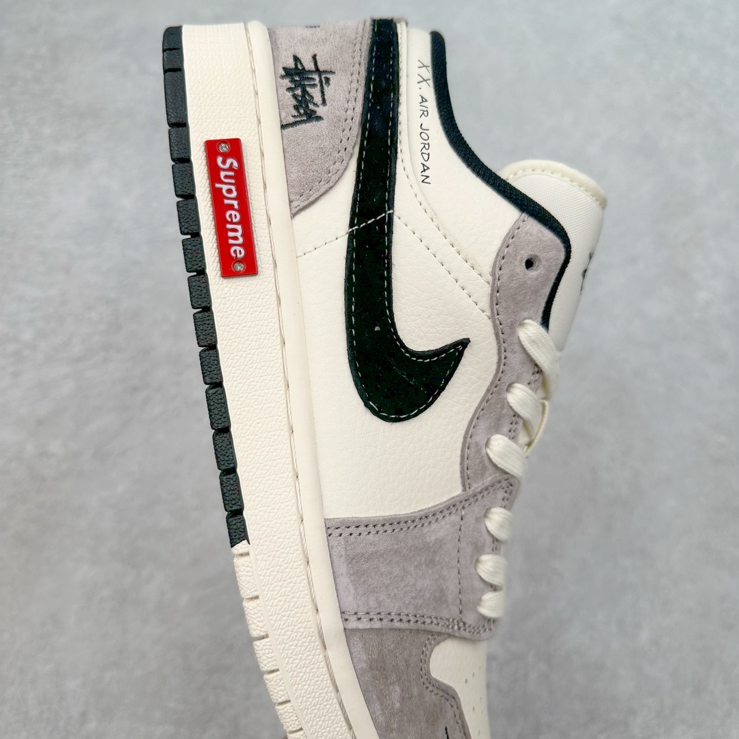 图片[6]-Air Jordan AJ1 Low 低帮系列定制配色 SJ9950-034 原厂内置气垫魔块 A模大底 头层小牛皮 鞋舌AJ原厂专用牛津布+AJ专用反口珍珠布+原厂无杂质高弹内里海棉+特殊封边弹力鞋带 尺码：36 36.5 37.5 38 38.5 39 40 40.5 41 42 42.5 43 44 44.5 45 46-选品中心