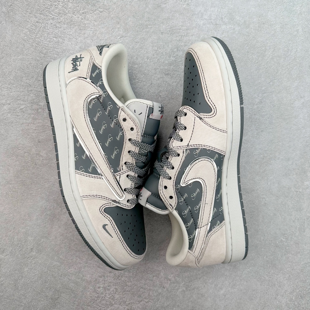 图片[3]-TS x Air Jordan AJ1 Low 倒钩低帮联名定制配色 XZ3398-002 原厂内置气垫魔块 A模大底 头层小牛皮 鞋舌AJ原厂专用牛津布+AJ专用反口珍珠布+原厂无杂质高弹内里海棉+特殊封边弹力鞋带 尺码：36 36.5 37.5 38 38.5 39 40 40.5 41 42 42.5 43 44 44.5 45 46 47.5-选品中心