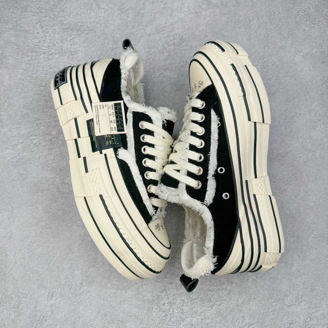 图片[3]-＃零售版 吴建豪个人新锐品牌 xVESSEL G.O.P. Low解构重叠厚底软木低帮百搭增高帆布硫化板鞋 东莞纯原 大厂出品 目前为止唯一天花板版本纯原级别 众明星网红上脚支持扫码防伪标签特殊效果 支持NFC网页编码识别 升级厚实木塞内底 纯手工贴合多重围条硫化工艺 正确渐变效果原盒包装物 采用12蛊司厚实舒适帆布面料 流苏做旧复古效果 余文乐 蔡徐坤助攻款式 尺码：35 36 37 38 39 40 41 42 43 44 45-选品中心